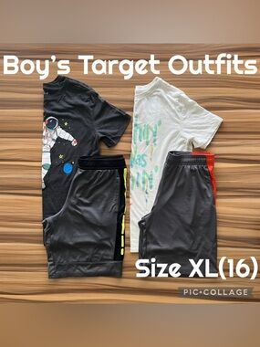 Boys Clothes 4 Piece Bundle Target Cat & Jack All In Motion Outfits Size XL(16)